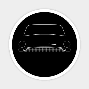 Sunbeam Tiger Mk II classic 1960s British car minimalist white outline graphic Magnet